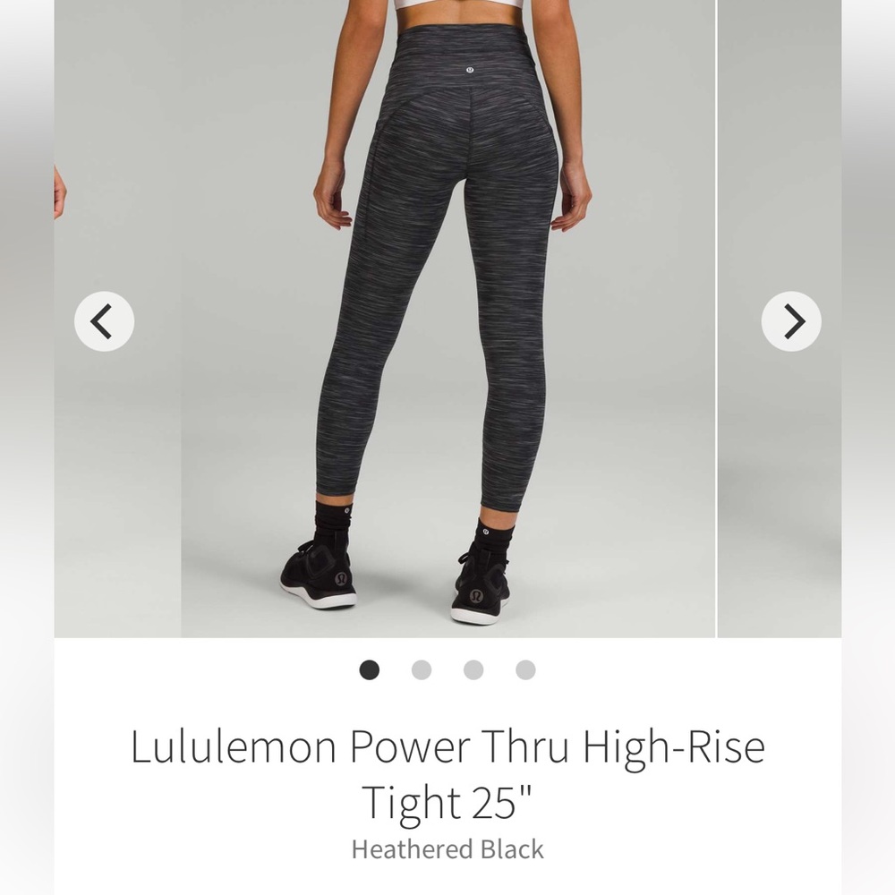 Lululemon size 18 Power Thru 25” leggings